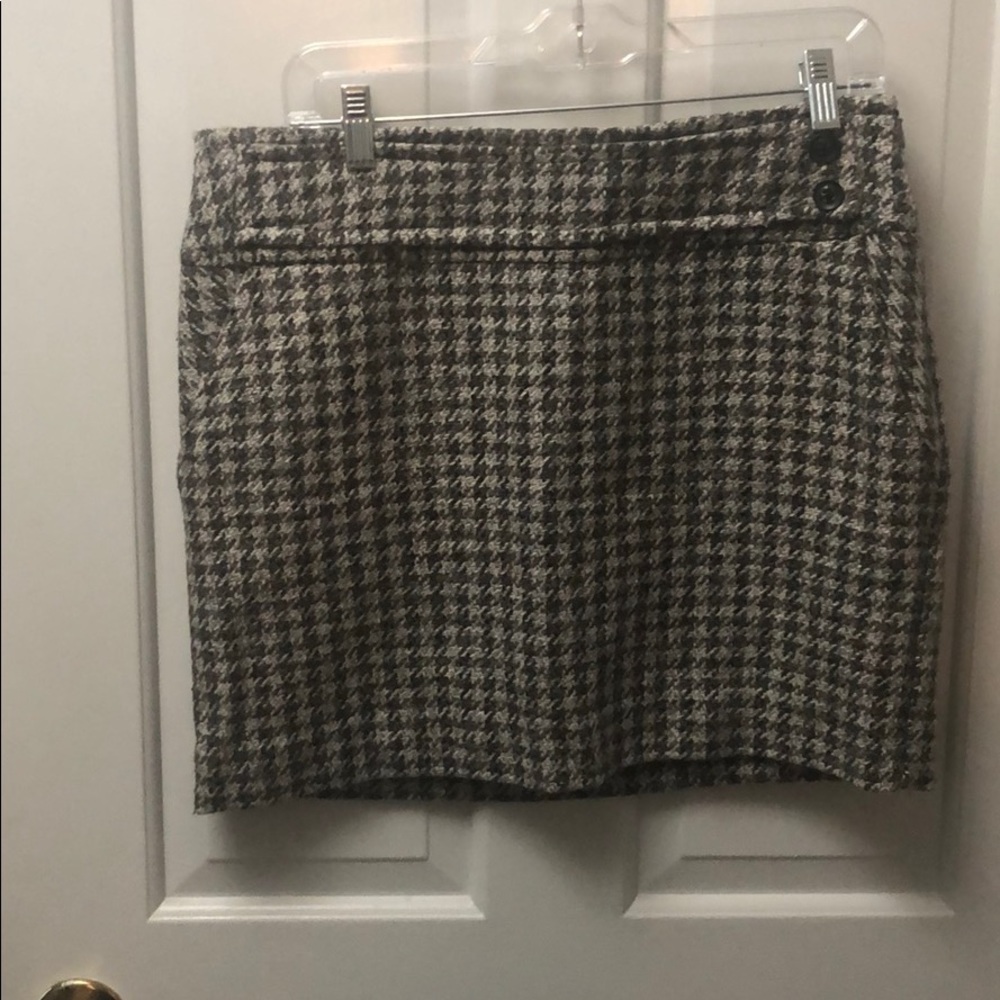 The Limited Houndstooth wool blend mini skirt
